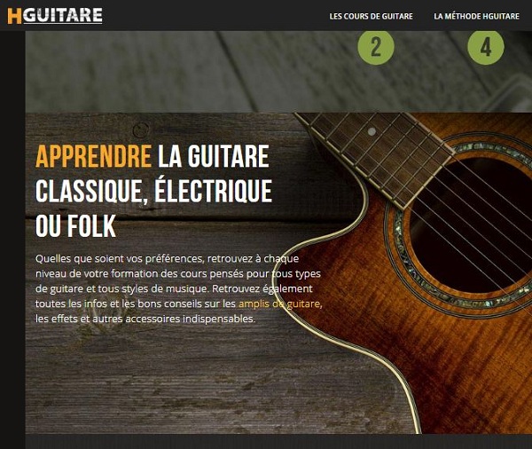Vos cours de guitare en ligne sur Hguitare