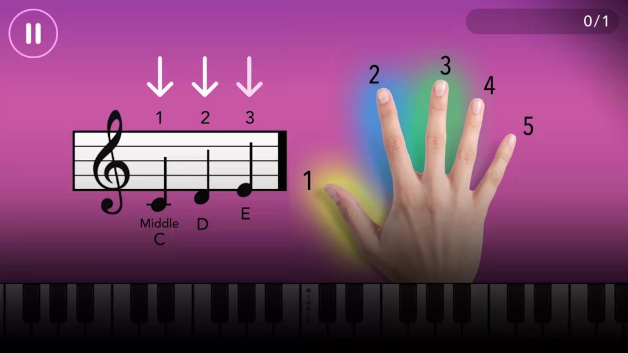 menu apprentissage simply piano