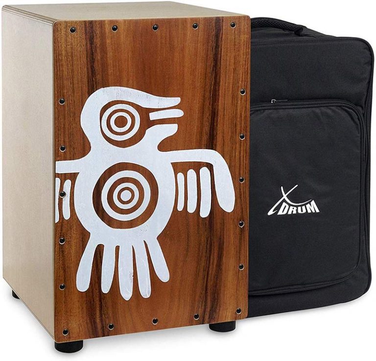 XDrum Cajon Peruana En Bois De Koa - Avec Effet Caisse Claire - Sac Inclus - 48x30x31cm