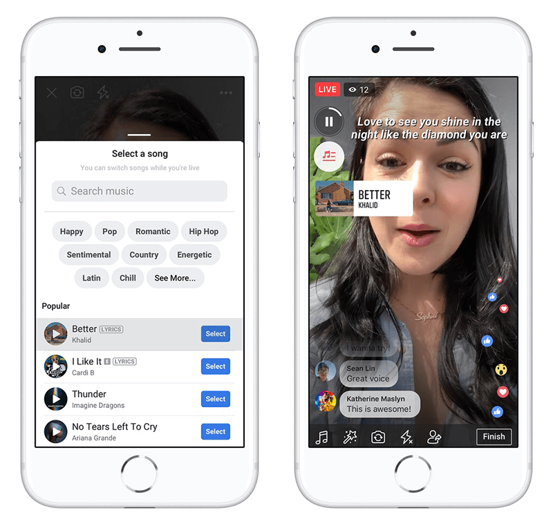 partage musique facebook avis