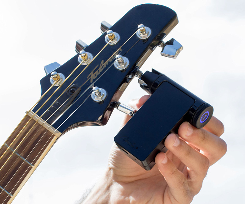 placement accordeur guitare