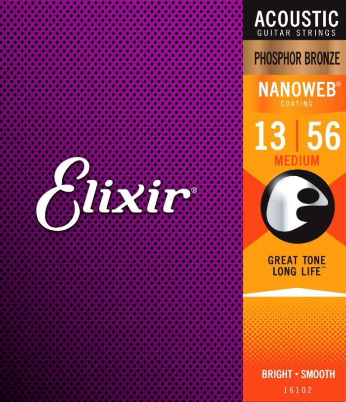 elixir nanoweb medium phosphor bronze