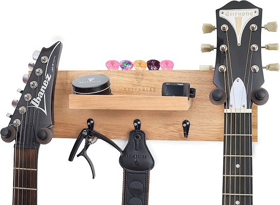 Guitare-Lab-Double-Support-Guitare-etagere-Murale