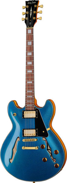 Guitare electrique bleue Harley Benton