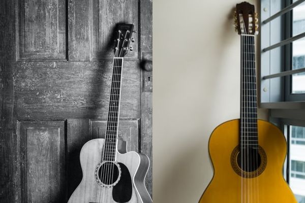 Fabrication guitare classique vs folk