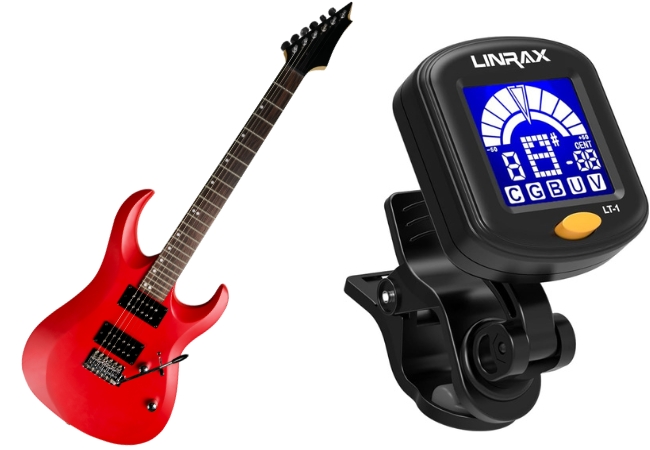 Accordage guitare electrique avec accordeur